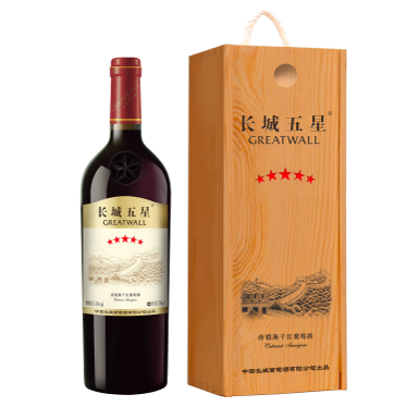 中粮长城五星赤霞珠干红葡萄酒（木盒）750ml