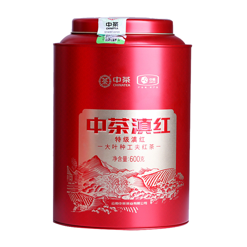 中茶滇红特级铁罐装600g