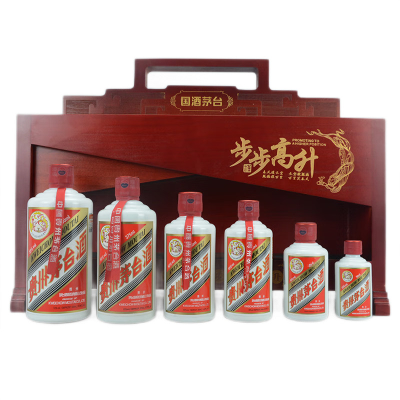 茅台步步高升礼盒(500ml+375ml+200ml+125ml+100ml+50ml)