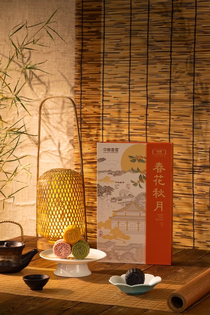 中粮香雪春花秋月月饼礼盒400g