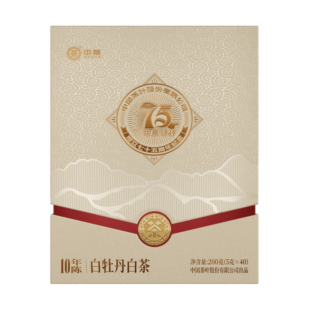 中茶流金岁月10年陈白牡丹白茶200g