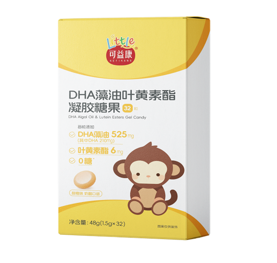 小可益康DHA藻油叶黄素酯凝胶糖果32粒/盒